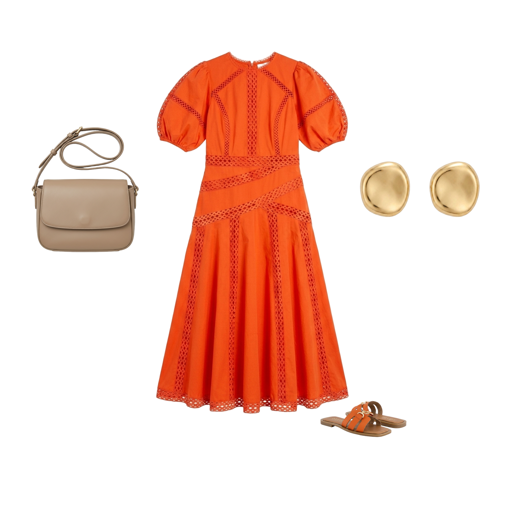 orange lace dress with sleeves open lace back dress Orange Ruffle-Sleeve Poplin Maxi Dress New York & Company