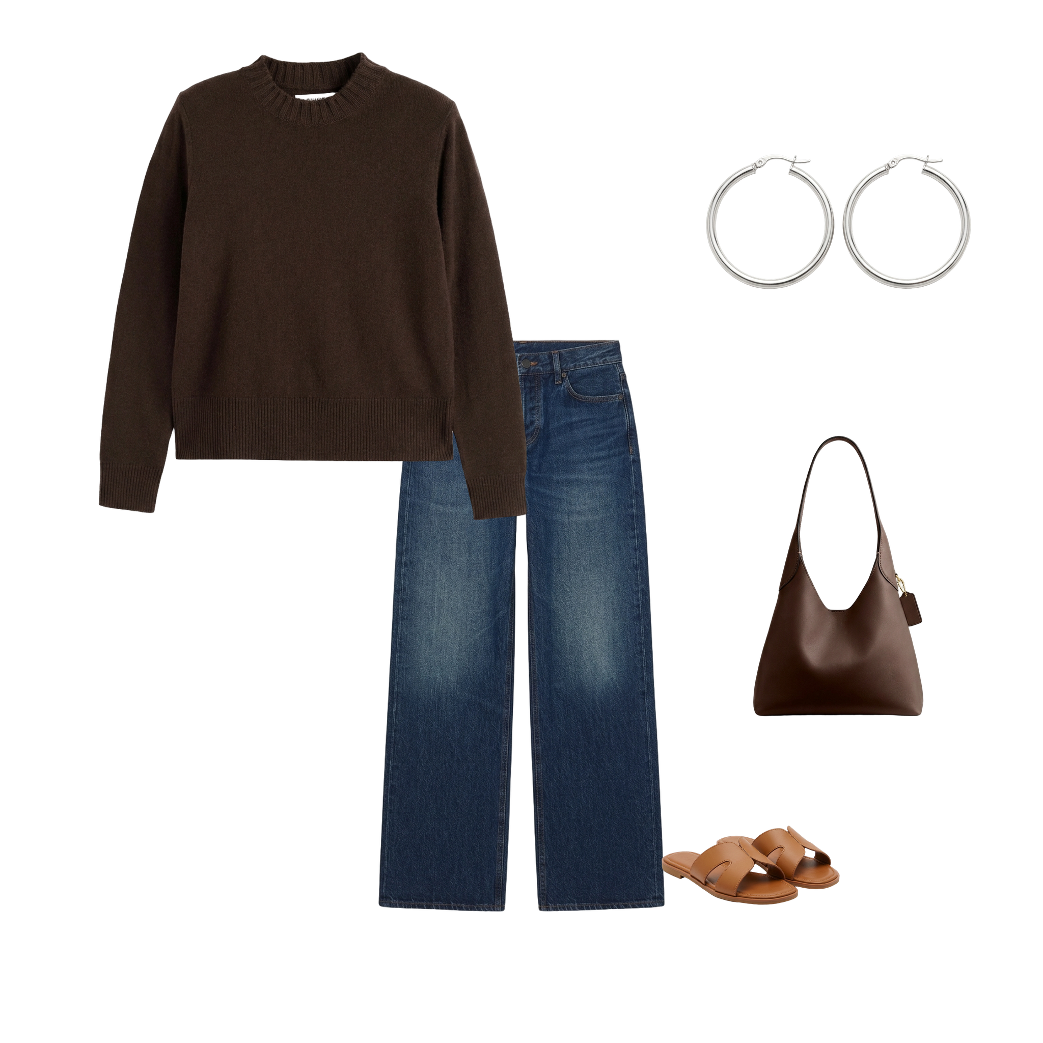 ニット/セーター Chi to and Parker Chocolate Wool-Cashmere Cropped Sweater - Chinti & Parker UK